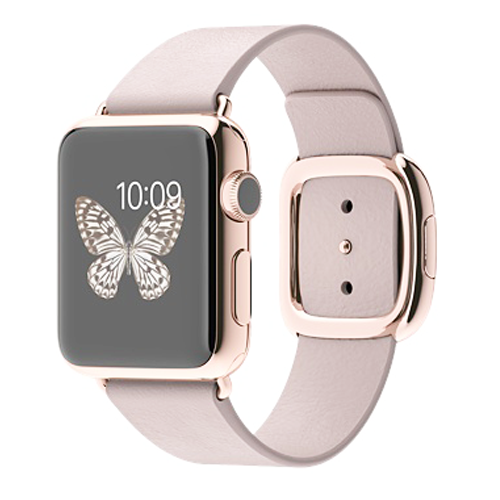 pink and gold apple watch